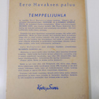 Eero Havas : Temppelijuhla : runoja - pikkukuva 2