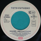 TOTO CUTUGNO :: INSIEME :: VINYYLI 7" EUROVISION ITALY 1990 - pikkukuva 4
