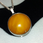 Honey egg Amber kotimainen hopea riipus meripihka - pikkukuva 4
