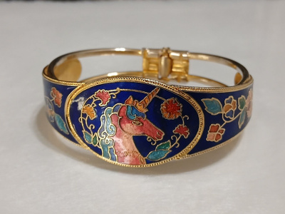 1980’s yksisarvinen rannekoru, unicorn jewelry,