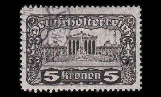 Itävalta 288A o Parlamenttirakennus 5 Kr (12½) (1919)