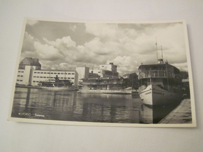 VANHA Postikortti Kuopio 1950-l Alkup.Mallikappale Laiva ym