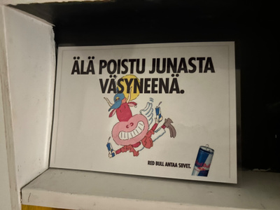 Red Bull Älä poistu junasta väsyneenä