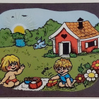 "Lapset leikkimässä pihalla"-KULKEMATON POSTIKORTTI - pikkukuva 1