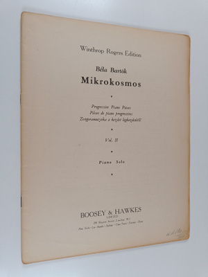 Bela Bartok : Mikrokosmos : Piano solo vol. II