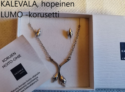 KALEVALA, LUMO -hopeinen korusetti, pienemmät korvakorut