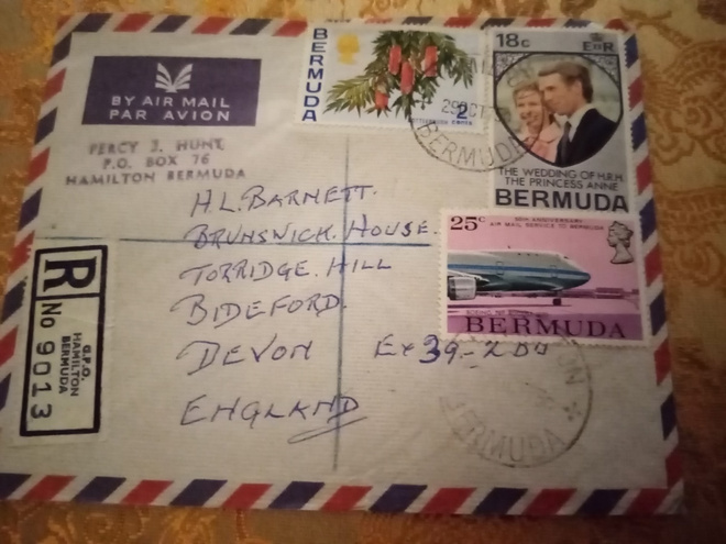 PRINCESS ANNE WEDDING STAMP BERMUDA KUORI