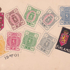 POSTIMERKKIEN 1901 MUISTOKORTTI SURUMERKKI LISÄYS KUVITUKSES - pikkukuva 1