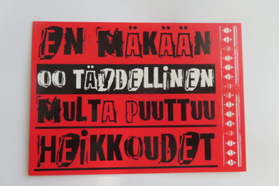 En mäkään ole täydellinen, multa puuttuu heikkoudet