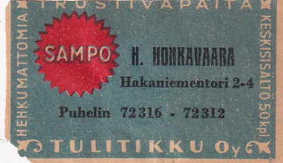 Helsinki, H, Honkavaara, Hakaniementori 2-4   1/12