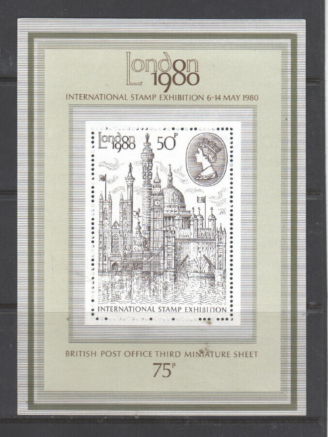 britannia 1980 London 80 blokki postituoreena.