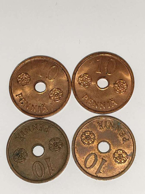 10 penniä 1943 4kpl