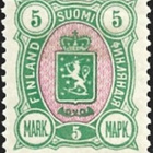 1889 Vaakuna 5 mk vihreä/punainen * LaPe 33 A c käyttämätön - pikkukuva 1