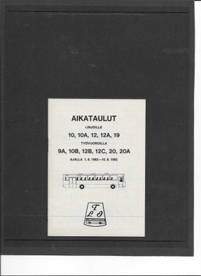 Aikataulut, TLO, 1982