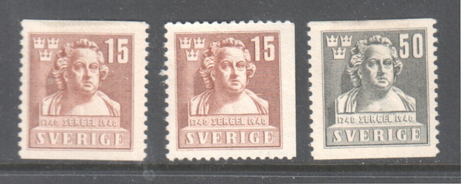Ruotsi 1940 Fa 326-7 liimakkeellisena.