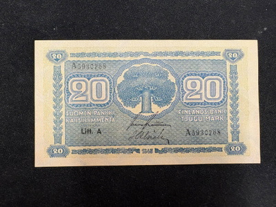 20 markkaa 1945 Litt. A