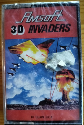 3D INVADERS-PELIKASETTI ,SOFT 136 CPC464 UUSI (MUOVEISSA)