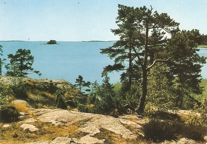 Suomi-kuvia : Merenrantakalliot . Ei kulkenut