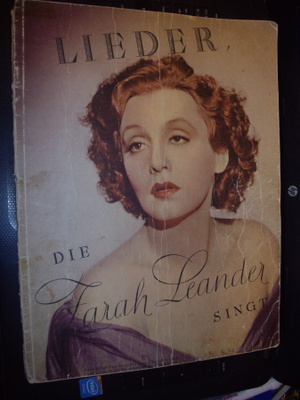 Nuottikirja Die Zarah Leander singt LIEDER ( SIGNED ! )
