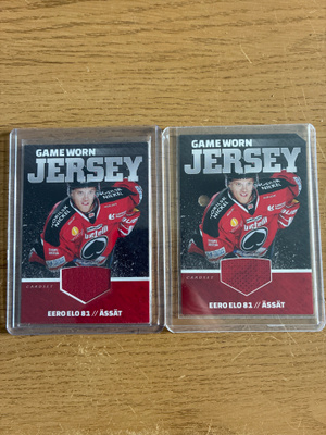 Eero Elo Ässät Lukko gameworn jersey cardset -15-16
