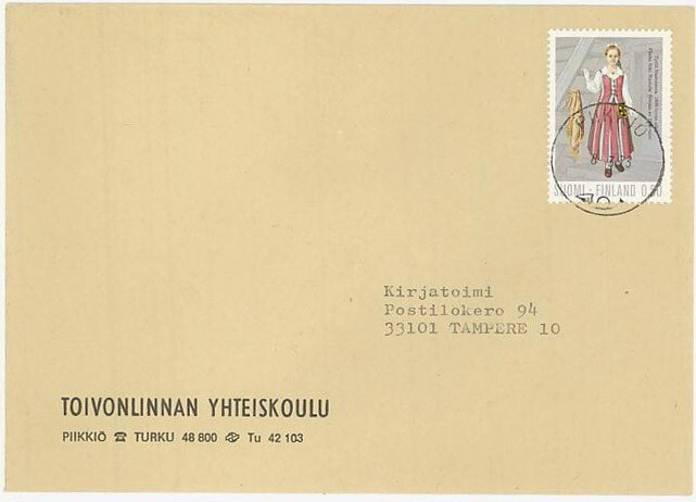 1972 k-puku Nastola kirje - Piikkiö -73