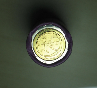 2009 SLOVENIA 2 euro juhlaraha aihe : EMU 10V UNC