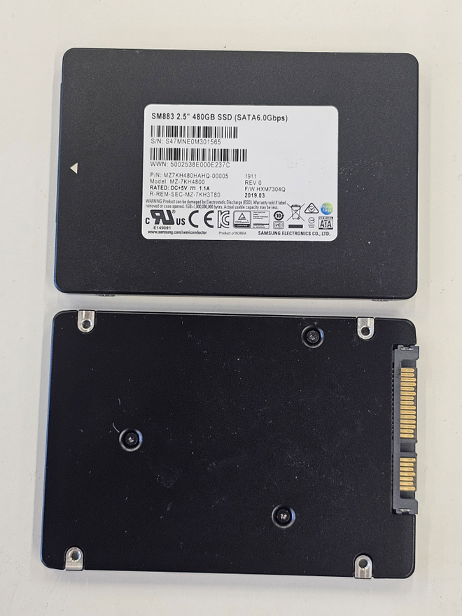 480 Gb SATA SSD (2.5") Data Center SSD (Samsung SM883)