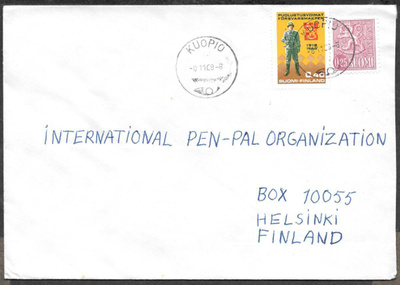 Postilähetys - Puolustusv. 50v (LAPE 646) Kuopio 8.11.1968
