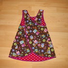 Pöllö polka dot peppiessu 122cm, käsityötä, UUSI! - pikkukuva 3