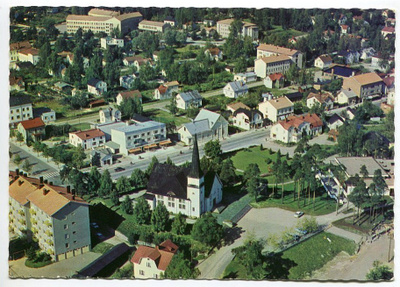 Riihimäki, keskustan ilmakuva, 1960-luku