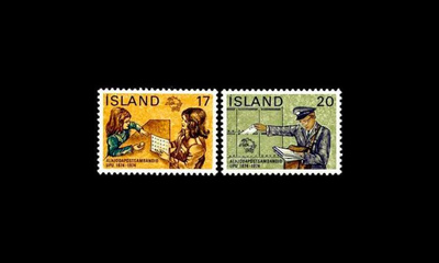 Islanti 498-9 ** Maailmanpostiliitto (1974)