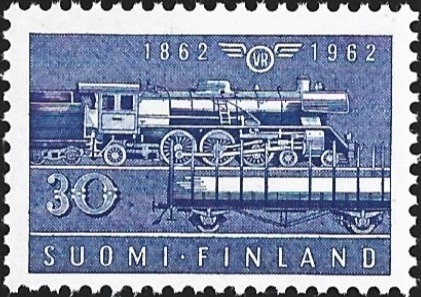 1962 Rautatie 100 vuotta 30 mk ** LaPe 544