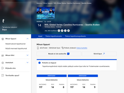 NHL Global Series 2026 liput 2kpl | 14.11.2026