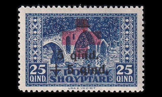 Albania 102 * Punainen Risti 25 + 5 + 5 Q (1924)