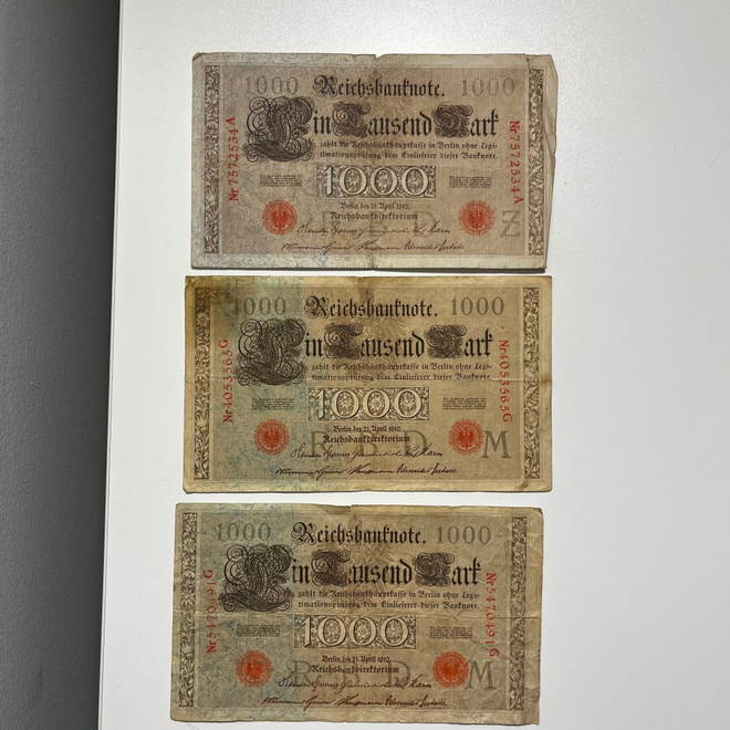 Saksa 1000 Mark 1910 (3kpl)