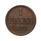 1 Penni 1871 - Hyväkuntoinen! - pikkukuva 1