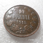 10 penniä 1913 kulkematon tasaisesti patinoitunut , - pikkukuva 1