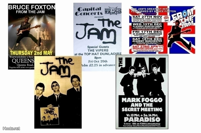 THE JAM -- juliste setti A4 x 5 (mm. UPEA lahja !!!)