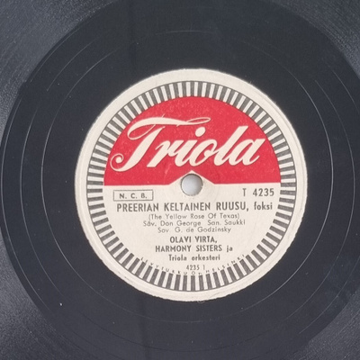 Savikiekko 1955 Olavi Virta Harmony Sisters Triola T 4235