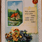 kukkia, talo, onnitteluruno, kulkenut 1931 - pikkukuva 1