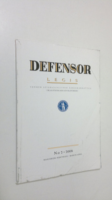 Defensor legis N:o 2/2008 : Suomen asianajajaliiton äänen...