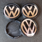 Volkswagen vannekeskiöt – Kromi-Musta – 55mm (4kpl sarja) - pikkukuva 2