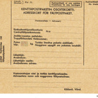 Kenttäpostipaketin osoitekortti - pikkukuva 1