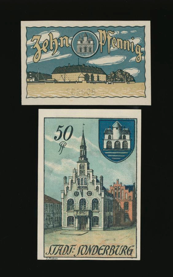 Saksa Notgeld 10, 50 Pfg, Sonderburg 1920