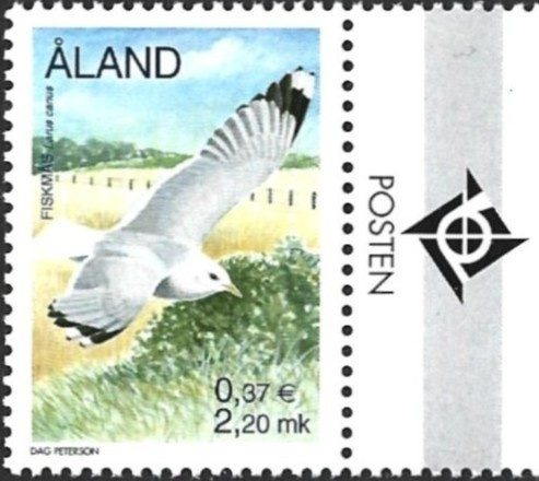 Åland 2000  Lintuja  2,20 mk välilöpari logo ** LaPe 169