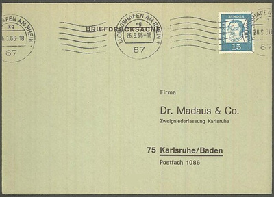Bund Mi 351 Briefdrucksache