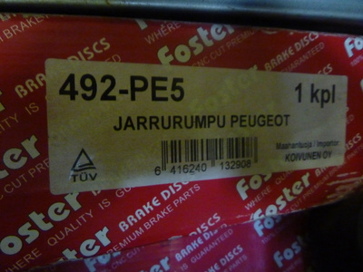 Jarrurumpu 2kpl Peugeot 309, 306