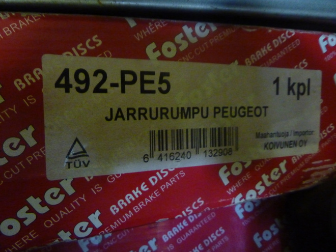 Jarrurumpu 2kpl Peugeot 309, 306