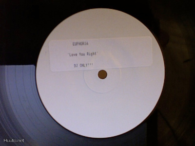 EUPHORIA :: LOVE YOU RIGHT :: VINYYLI  12"  PROMO TEST  1991