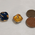 vintage Cabochon korvakorut emaloitu gold plated - pikkukuva 3